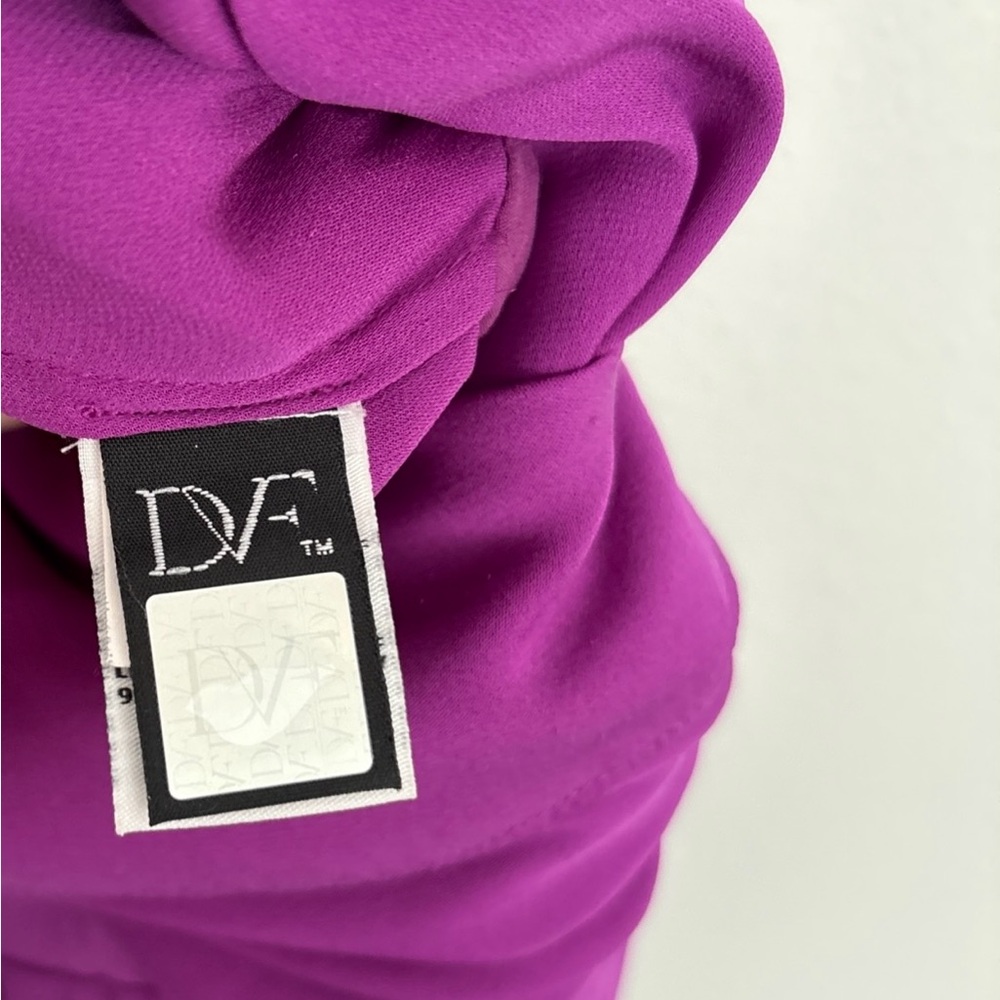 Diane Von Furstenberg Balisi Vivid Purple Wrap Midi Dress - Picture 7 of 13